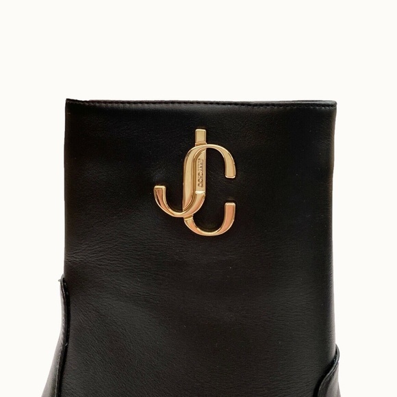 NIB Jimmy Choo JC Ankle Boot 85, Black, Calf Leather size 37 RETAIL $1195 - Picture 3 of 5
